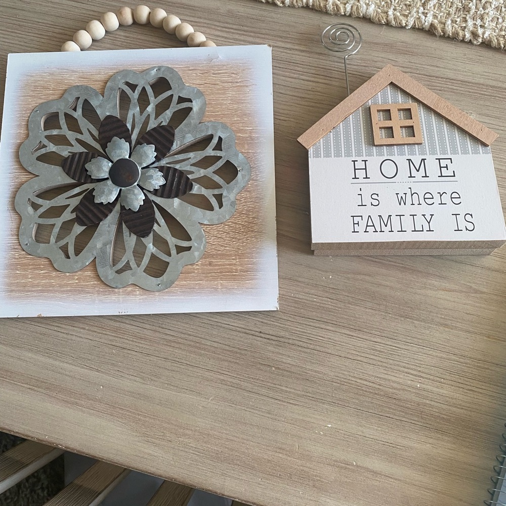 Metallic Floral Wall Art